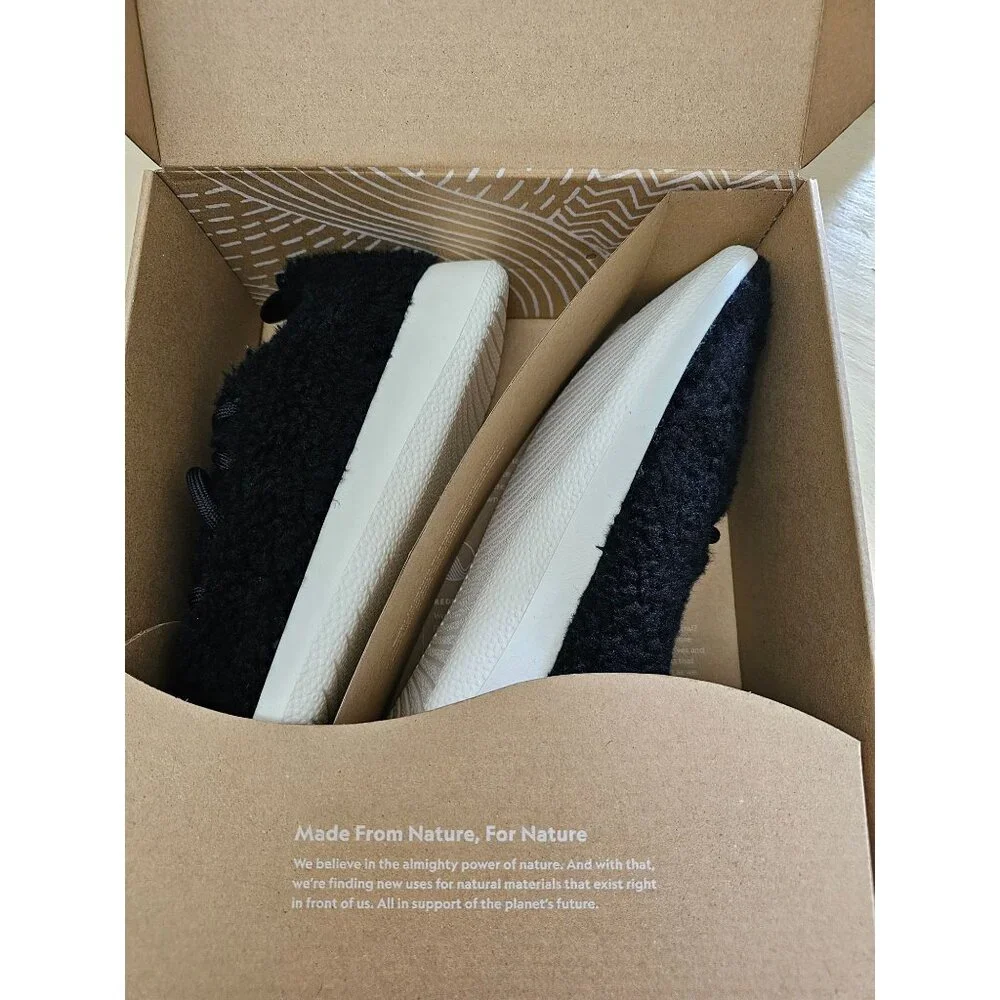 Allbirds Men's‎ Wool Runner Fluff Natural Black Sneakers M11 New